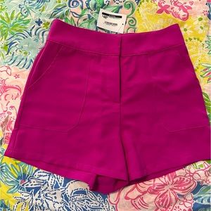 FUCHSIA DRESSY SHORTS
